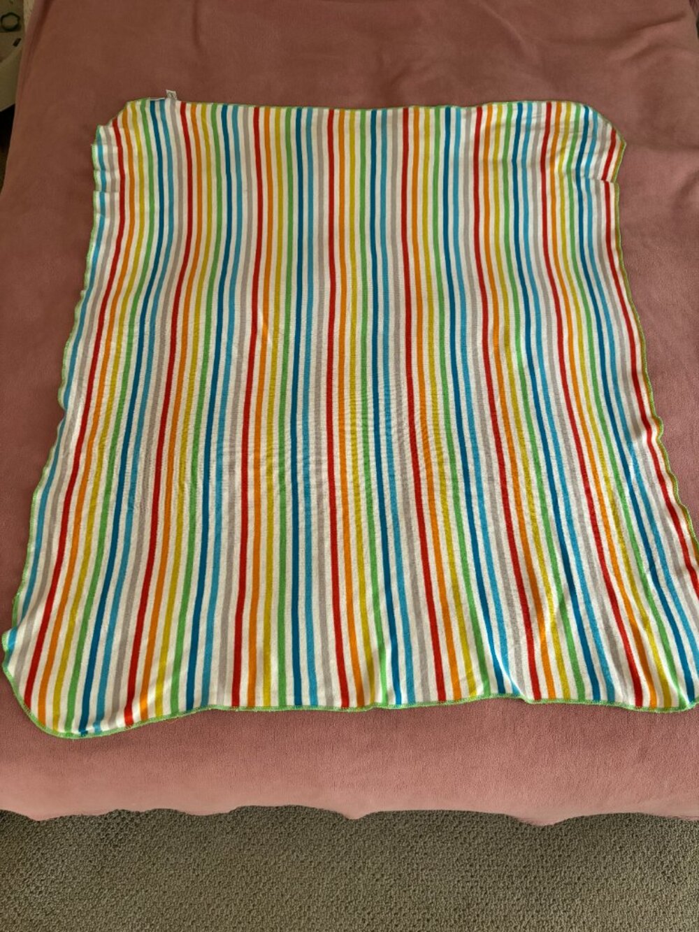 100% Organic Cotton Blanket - Rainbow Stripes